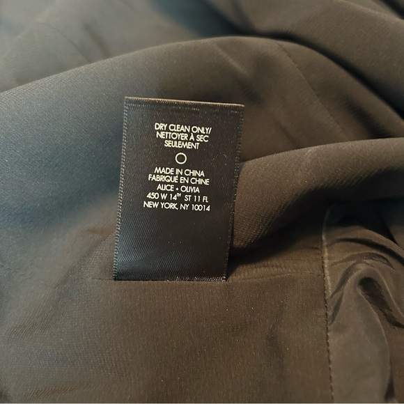 Alice + Olivia Black Sleeveless Scoop Neck Drop Waist Mini Skater Dress Sz.10 - Picture 13 of 14